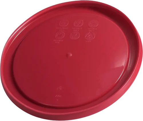 Vista 2 de Pyrex 7201-PC Sangria - Tapa de repuesto de plástico para almacenamiento de alimentos, color rojo oscuro y burdeos, fabricada en los Estados Unidos