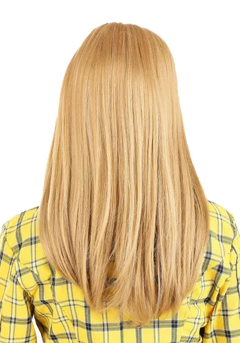Vista 4 de Fun Costumes Peluca rubia sin pistas de Cher Horowitz para mujer, accesorio de disfraz de personaje de película de los años 90 para adultos