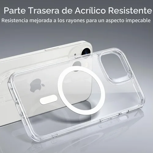 Vista 7 de ESR para iPhone 14 Plus Funda, Funda Magnética Compatible con MagSafe, Protección Anti-impactos de Grado Militar, Funda Transparente Magnética