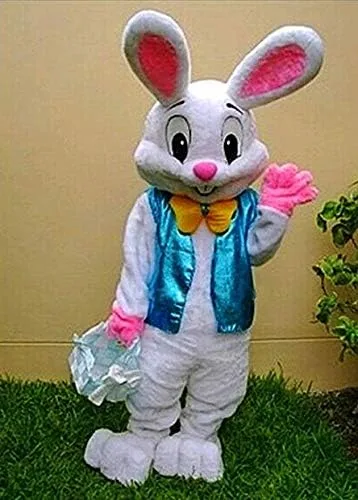 Vista 2 de MatGui Easter Party Rabbit Costume Bunny Mascot Costume Adult Size Fancy Dress