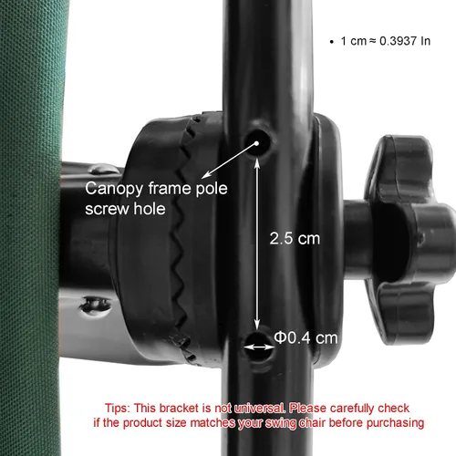 Vista 5 de Accesorios de plástico para columpio de jardín (tipo 1) para fijar el marco del toldo al marco del columpio (1PCS/CTN)
