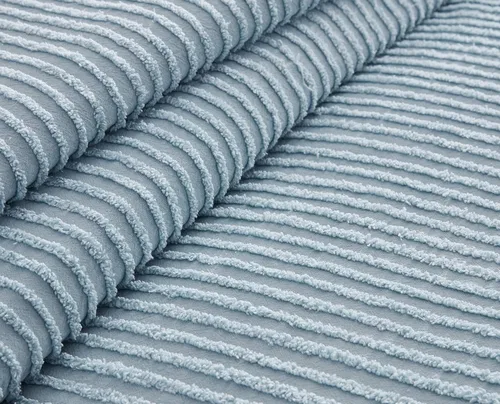 Vista 5 de Beatrice Home Fashions Colcha de chenilla Channel, King, color azul