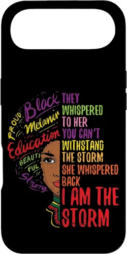 Vista 27 de I Am The Storm BLM Melanin Women African Black History Pride Case for iPhone 17