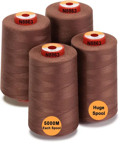 Vista 31 de New brothread - 30 opciones - 2 conos grandes de 5500Y (5000M) cada uno de hilo de poliéster hilado multiusos 40S/2 (Tex27) para serger, overlock