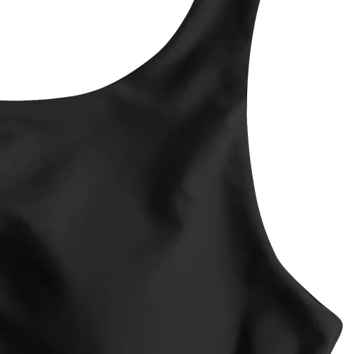Vista 3 de ZAFUL Parte superior de bikini con nudo frontal para mujer, parte superior de tankini con cuello redondo y acolchado