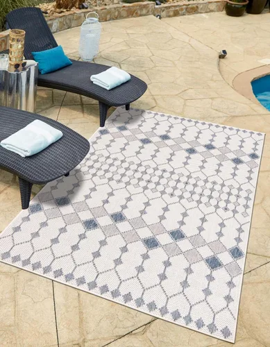 Vista 22 de Unique Loom Outdoor Trellis Collection - Alfombra de área - Traliccio (2 pies 2 pulgadas x 3 pies 1 pulgada, rectangular, carbón/marfil)