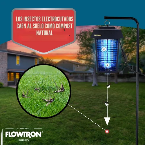 Vista 7 de Flowtron Exterminador de insectos, 1 acre al aire libre, bombilla UV de 40
