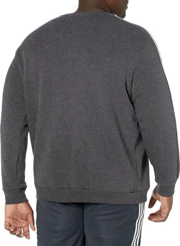 Vista 2 de adidas Sudadera Essentials de forro polar con 3 rayas para hombre