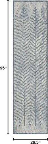 Vista 2 de LUXE WEAVERS Alfombra geométrica azul 2x8