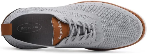 Vista 5 de Zapatillas de vestir de malla para hombre, transpirables, zapatos Oxford de negocios, casuales, ligeros, de punto, con punta de ala