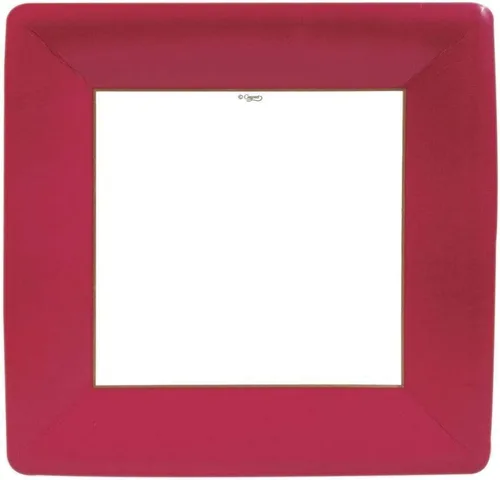 Vista 18 de Entertaining with Caspari - Platos llanos cuadrados de grogrén (paquete de 8), color rosa claro