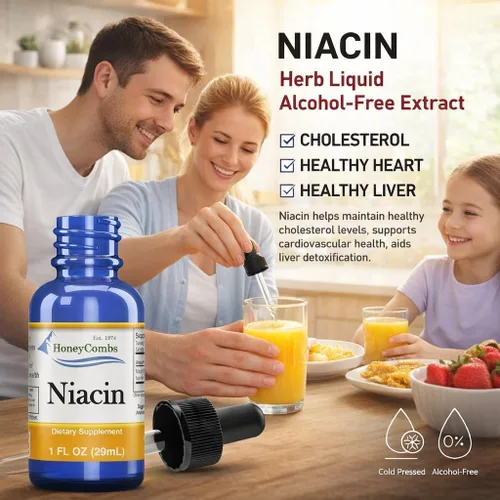 Vista 7 de HoneyCombs Vitamina B3 Niacina Líquida 500% DV Niacinamida B3 Suplemento Sublingual Complejo B Vitamina - Hecho en Estados Unidos - Niacina Vitamina