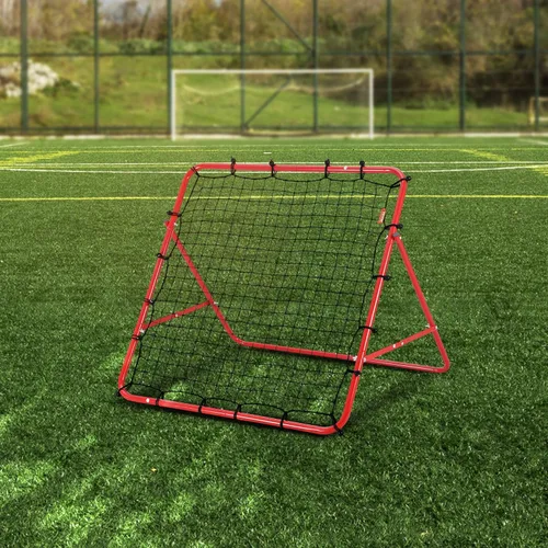 Vista 7 de VEVOR Red de rebote de fútbol, rebotador de portería de fútbol de ángulo de cambio rápido para control, práctica de pases, marco de hierro