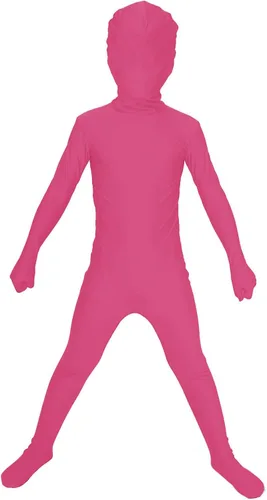 Vista 5 de Aniler Disfraz de Halloween de elastano para niños de 6 a 16 años, body de animal para cosplay, overol para niñas Negro
