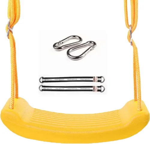 Vista 10 de Asiento de columpio para niños, ligero, juego de columpios para exteriores con cuerdas, cómoda silla columpio para niños, para uso en el patio Azul