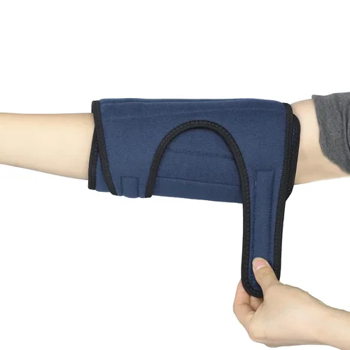 Vista 2 de Soporte estabilizador de codo para adultos, soporte ajustable para codo, férula cómoda, soporte para dormir para codo nocturno, soporte