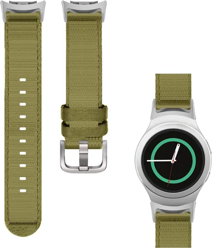 Vista 17 de Correa de nailon tejida compatible con Samsung Gear S2 SM-R720/SM-R730 Smartwatch de ajuste rápido suave transpirable correa deportiva de repuesto