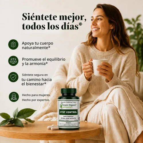 Vista 7 de Green Organic Supplements Quiste, quiste mamario, 90 VCaps, alta absorción, sin OMG, sin gluten (paquete de 1)