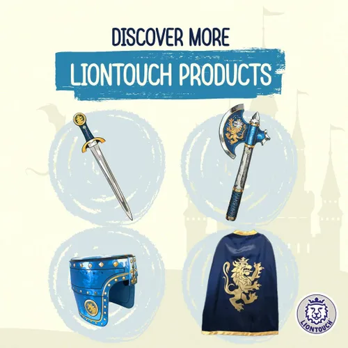 Vista 6 de Liontouch - Escudo de espuma para niños - Escudo de caballero mediano, azul