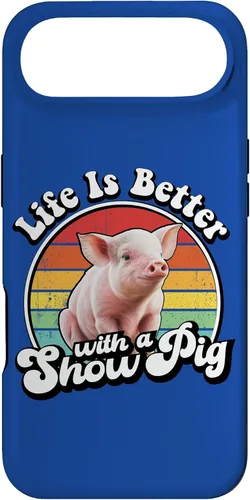 Vista 27 de Mens Womens Retro Vintage Life is Better Cute Show Pig Lover Case for iPhone 17