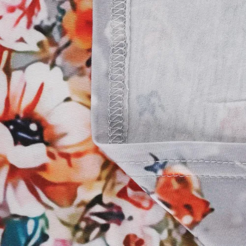 Vista 6 de ZEFOTIM Vestidos de verano para mujer 2023 de manga cortasin mangas, floral, cuello en V, vestido por debajo de la rodilla, vestidos casuales fluidos
