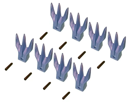 Vista 10 de Mini excavadora cubo Trident Rock Tooth, 238-3207 TR3 w/Pin, compatible con CAT VRS-50 (1)