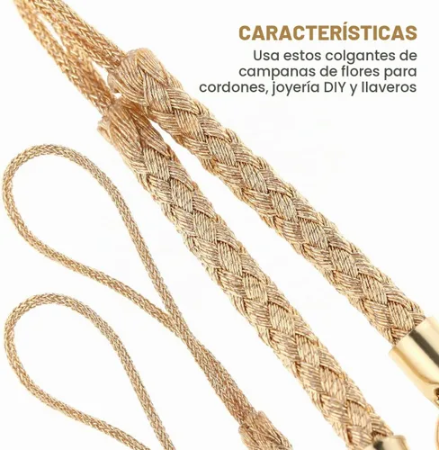 Vista 8 de Hemobllo Dije para teléfono – 4 piezas de lindos colgantes de campana japonesa para teléfono, correa celular, dijes de células de flores, decoración