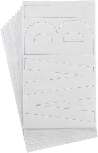 Vista 5 de Westcott LetterCraft - Letras de vinilo permanente Franklin Gothic de 4 pulgadas, color blanco (15864), individual