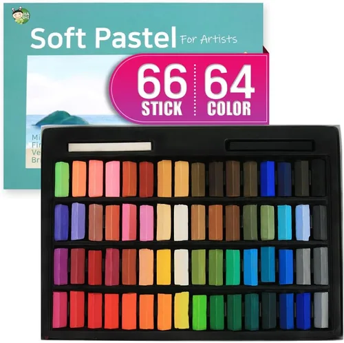 Vista 9 de HA SHI Pasteles de tiza suave, 24 colores surtidos, suministros de arte suave para artistas, medios de dibujo profesionales, pastel para usuarios