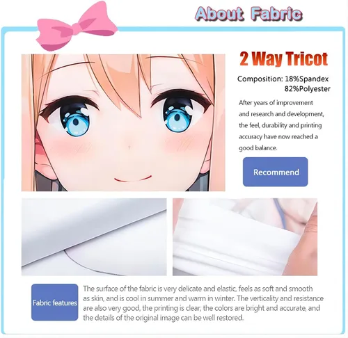 Vista 3 de Dakimakura Faruzan - Funda de almohada corporal de doble cara de tamaño real para esposas o maridos Dakimakura Otaku