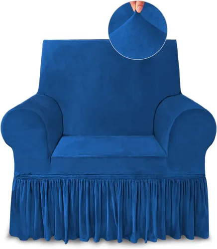 Vista 110 de NICEEC Funda para sofá biplaza, súper suave, 1 pieza, color rojo vino, elástica, universal, de elastano, para sala de estar, fácil ajuste, lavable
