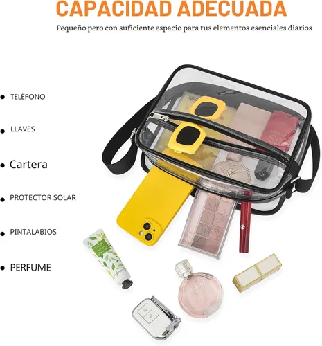 Vista 4 de MAY TREE Clear Bag for Stadium Events Clear Messenger Bag Suitable for Concert Outfits and Sports Events