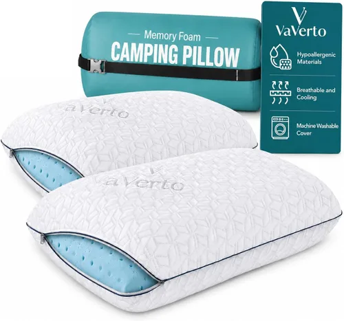 Vista 12 de Vaverto Almohadas de espuma viscoelástica - Almohada refrescante firme