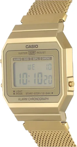 Vista 2 de A700WMG-9A Casio - Casio - Casio de cuarzo digital dorado a la moda Azul Patchwork talla 36 Digital