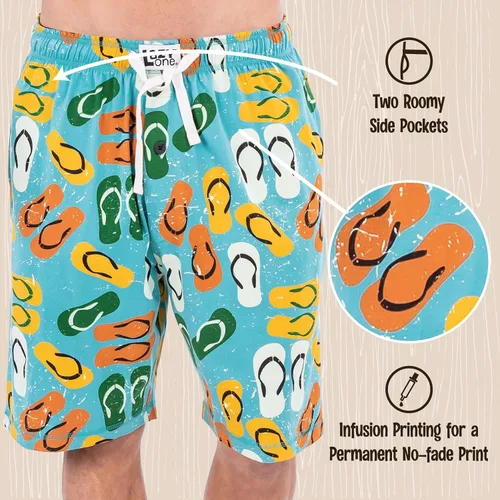 Vista 120 de Lazy One - Pantalones cortos de pijama para hombre, ropa de dormir