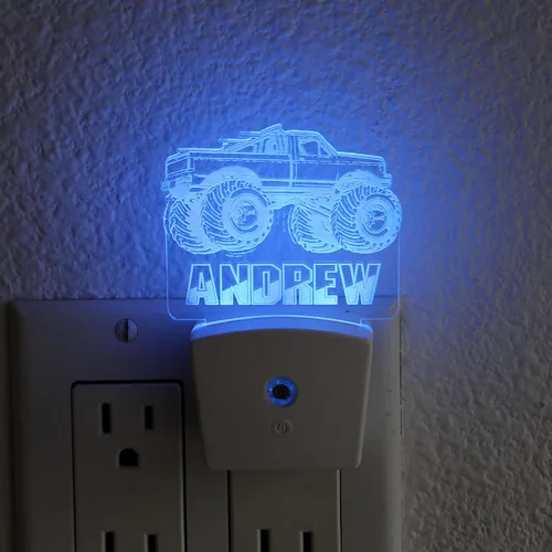 Vista 10 de Luz nocturna personalizada ATV para la habitación de los niños, decoración personalizada para el dormitorio de los niños, luz para niños