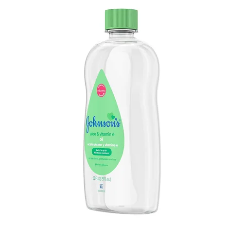 Vista 8 de Aceite para bebé Johnson's, Aceite mineral enriquecido con aloe vera y vitamina E, 20 onzas líquidas