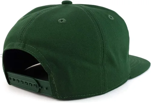 Vista 3 de Trendy Apparel Shop Gorra de béisbol plana sin estructurar llana del Snapback de 5 paneles Hunter