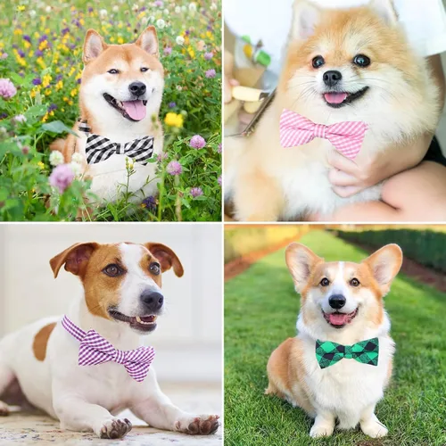 Vista 5 de Segarty Pajaritas para perros, 30 pajaritas de aseo para perros con cuello ajustable, corbatines para cachorros, a granel para mascotas pequeñas