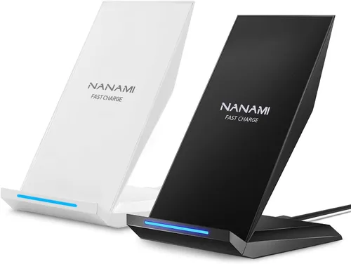 Vista 10 de Cargador inalámbrico rápido, [2 unidades] Soporte de carga inalámbrico certificado NANAMI Qi compatible con iPhone 17/17 Air/17 Pro/17 Pro