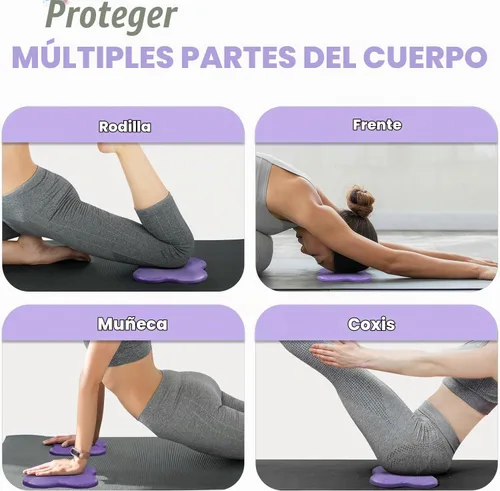 Vista 4 de Yes4All Yoga Knee Pads, Thick Cushion for Knee & Elbow, Set of 2 B. Púrpura