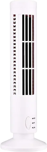 Vista 3 de USB Bladeless Fan with 2 Wind Modes (White)