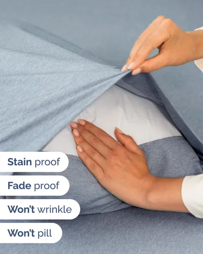 Vista 523 de Extra Deep Twin XL Sheet Set - 3 Piece College Dorm Room - White 01-Blanco