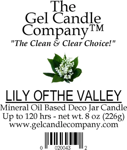 Vista 5 de Aceite mineral perfumado Lily of The Valley a base de hasta 120 horas de 8 onzas, tarro decorativo que se quema limpio e incluso por The Gel Candle