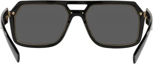 Vista 5 de Versace - Gafas de sol para hombre con marco negro, lentes gris oscuro, 58 mm