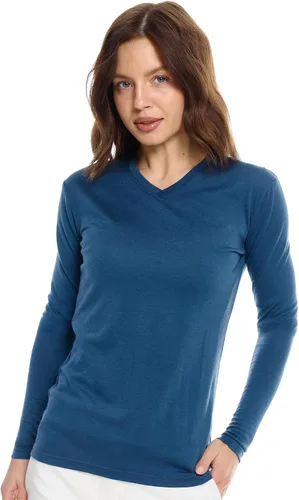 Vista 12 de 100% Merino Wool Base Layer Women - Thermal Merino Wool Shirt Women 190 morado oscuro