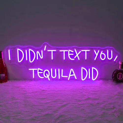 Vista 8 de Letrero de neón con texto en inglés «All You Need Is Tequila» de 23 pulgadas, para decoración de pared para el hogar, bar, pub, club