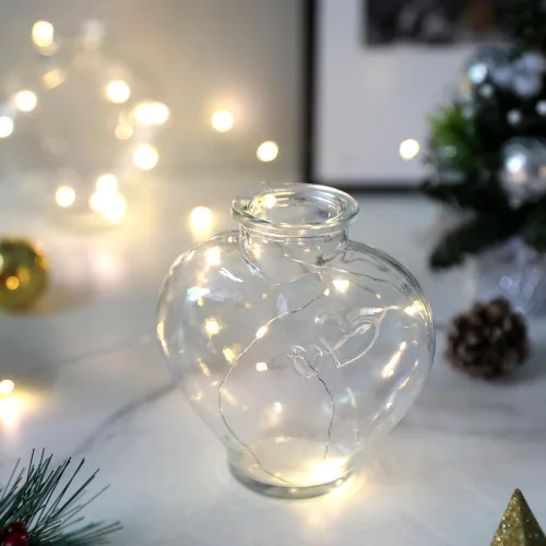Vista 6 de Magic Season Botellas de vidrio decorativas con tapones de corcho (botellas en forma de corazón de 12 fl oz / 2 piezas)