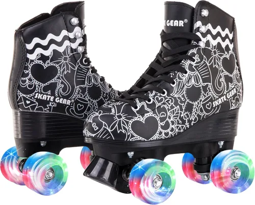 Vista 14 de Skate Gear Patines de Ruedas Retro de Diseño Cuádruple