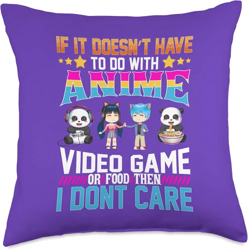 Vista 4 de Japanese Manga Anime Otaku Love Anime Video Food - Almohada japonesa para los amantes de la manga de juegos, 16 x 16, multicolor